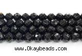 CON134 15.5 inches 12mm faceted round black onyx gemstone beads