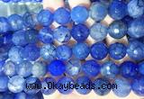 AGBS279 15 inches 12mm faceted round blue dragon veins agate beads wholesale