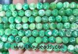 AGBS293 15 inches 8mm faceted round green dragon veins agate beads wholesale