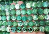 AGBS295 15 inches 12mm faceted round green dragon veins agate beads wholesale