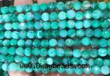 AGBS302 15 inches 6mm faceted round green dragon veins agate beads wholesale