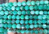 AGBS303 15 inches 8mm faceted round green dragon veins agate beads wholesale