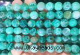 AGBS304 15 inches 10mm faceted round green dragon veins agate beads wholesale