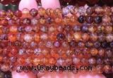 AGBS330 15 inches 6mm round coffee dragon veins agate beads wholesale