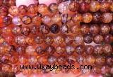 AGBS331 15 inches 8mm round coffee dragon veins agate beads wholesale
