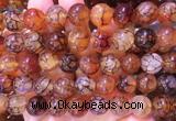 AGBS333 15 inches 12mm round coffee dragon veins agate beads wholesale