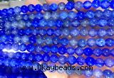 AGBS342 15 inches 6mm round blue dragon veins agate beads wholesale