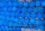 AGBS352 15 inches 12mm round blue dragon veins agate beads wholesale