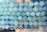 AGBS357 15 inches 10mm round blue dragon veins agate beads wholesale