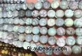 AGBS361 15 inches 10mm round green dragon veins agate beads wholesale
