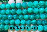 AGBS382 15 inches 12mm round green dragon veins agate beads wholesale