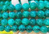 AGBS383 15 inches 14mm round green dragon veins agate beads wholesale