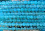 AGBS390 15 inches 6mm round blue agate beads wholesale