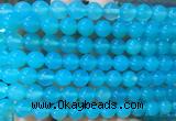 AGBS391 15 inches 8mm round blue agate beads wholesale