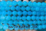 AGBS392 15 inches 10mm round blue agate beads wholesale