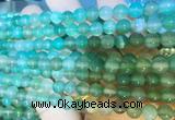 AGBS394 15 inches 6mm round green agate beads wholesale