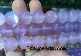 AGBS402 15 inches 14mm round purple agate beads wholesale