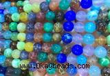 AGBS405 15 inches 8mm round colorful agate beads wholesale