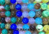 AGBS407 15 inches 12mm round colorful agate beads wholesale