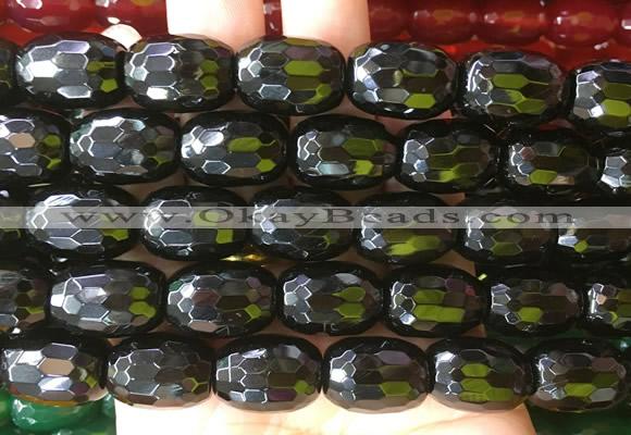 AGBS435 15 inches 13*18mm faceted drum agate beads wholesale