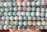 AGBS437 15 inches 10mm round Matte agate beads wholesale