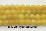 AGBS75 15 inches 10mm round yellow fire agate beads wholesale