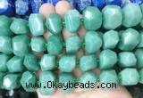 AJBS01 15 inches 12*16mm - 13*18mm faceted nuggets green aventurine beads