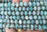 AMBS08 15 inches 4*8mm - 6*9mm faceted nuggets AB-color amazonite beads