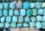 AMBS15 15 inches 12*16mm - 13*18mm faceted nuggets amazonite beads