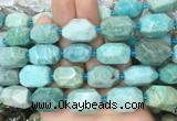 AMBS17 15 inches 13*18mm - 15*20mm faceted nuggets amazonite beads