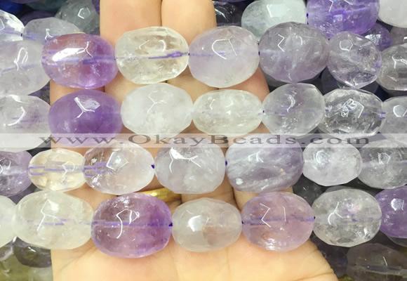 ANBS03 15 inches 12*16mm - 13*18mm faceted nuggets ametrine beads