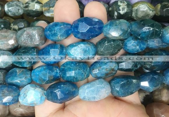 APBS02 15 inches 12*16mm - 13*18mm faceted nuggets apatite beads