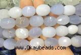 BCBS21 15 inches 12*16mm - 13*18mm faceted nuggets blue chalcedony beads