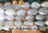 BCBS23 15 inches 12*16mm - 15*20mm faceted nuggets blue chalcedony beads