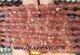BQBS08 15 inches 6*8mm faceted rice red strawberry quartz beads wholesale