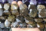 BZBS01 15 inches 15*20mm - 18*25mm faceted freeform bronzite beads