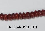 CAA122 15.5 inches 5*8mm rondelle red agate gemstone beads