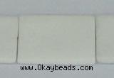 CAA17 15.5 inches 25*35mm rectangle white agate gemstone beads