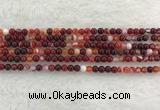 CAA1920 15.5 inches 4mm round banded agate gemstone beads