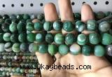 CAA2288 15.5 inches 10mm faceted round banded agate beads