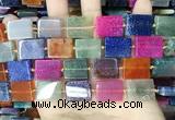 CAA4441 15.5 inches 14*18mm rectangle dragon veins agate beads