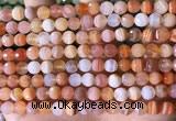 CAA4855 15.5 inches 6mm faceted round botswana agate beads