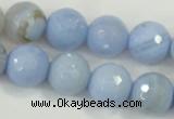 CAA740 15.5 inches 16mm faceted round blue lace agate beads wholesale