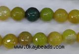 CAG4536 15.5 inches 10mm faceted round agate beads wholesale