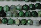 CAG4605 15.5 inches 4mm faceted round fire crackle agate beads