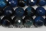 CAG4632 15.5 inches 6mm faceted round fire crackle agate beads