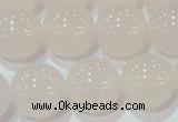 CAG6505 15.5 inches 14mm round Brazilian white agate beads