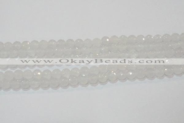 CAG6513 15.5 inches 10mm faceted round Brazilian white agate beads