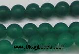 CAG6569 15.5 inches 8mm round matte green agate beads wholesale