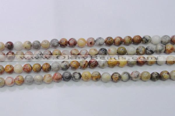 CAG6670 15.5 inches 4mm round natural crazy lace agate beads
